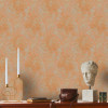 Metropolitan Stories Travel Styles Metallic Damask Wallpaper Orange - 391121