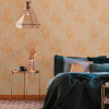 Metropolitan Stories Travel Styles Metallic Damask Wallpaper Orange - 391121