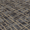 Metropolitan Stories Travel Styles Metallic Maze Wallpaper Black - 388281