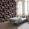 Metropolitan Stories Palm Wallpaper Black - 369191