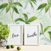 Jungle Chic Tropical Leaves White