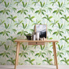 Jungle Chic Tropical Leaves White