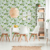 Jungle Chic Tropical Leaves White