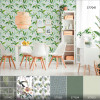 Jungle Chic Tropical Leaves White