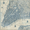 Anaglypta Wall Mural Old Vintage City Map New York - 8 Panel (384cm x 260cm)