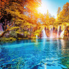 Anaglypta Wall Mural Waterfall And Lake In Croatia - 8 Panel (384cm x 260cm)