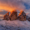 Anaglypta Wall Mural Mountain Peaks in Italy - 8 Panel (384cm x 260cm)