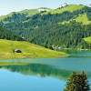 Anaglypta Wall Mural Swiss Mountain Lake Launensee Gstaad - 8 Panel (384cm x 260cm)