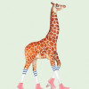 Anaglypta Wall Mural Loose - Rollerskating Giraffe - 4 Panel (192cm x 260cm)