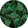 Anaglypta Wall Mural Fredriksson - Dark Green Emeralds - Round (140cm x 140cm)