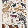 Anaglypta Wall Mural Braun - African Wildlife - 4 Panel (192cm x 260cm)