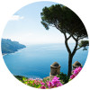 Anaglypta Wall Mural Glance on the Amalfi Coast - Round (140cm x 140cm)