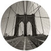 Anaglypta Wall Mural Brooklyn Bridge Perspective - Round (140cm x 140cm)