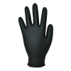 Polyco Finite Black Nitrile Powder Free Dirsposable Gloves Box of 100 - Small/ Size 7