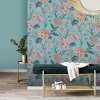 Rasch Hydrangea Wallpaper Teal