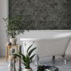 Holden Decor Odeon Marble Tile Wallpaper Charcoal